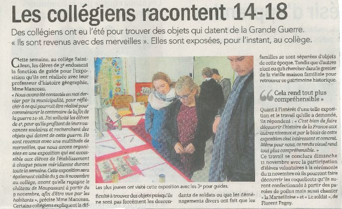 Les collégiens racontent 14-18