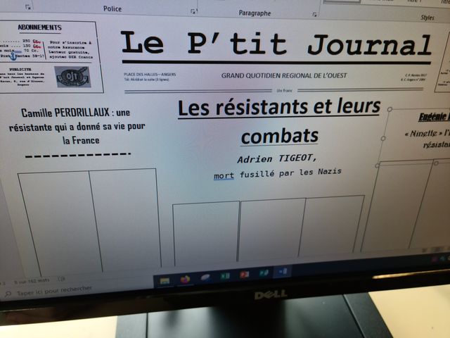 A la Une : les mots de la résistance